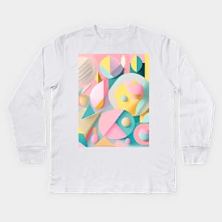 Abstract in pastel colors. 1. Kids Long Sleeve T-Shirt